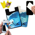Silicone Phone Wallet with Microfiber Cleaning Cloth
